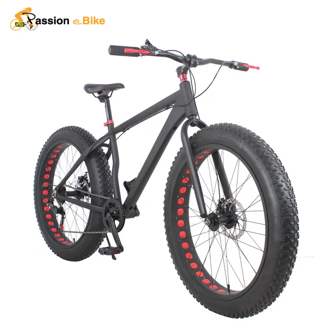 Cheap passion ebike  Aluminium frame 26*4.0 7 Speed fat tire bicicleta mountain bicycle fat bike 17inch frame fat bike