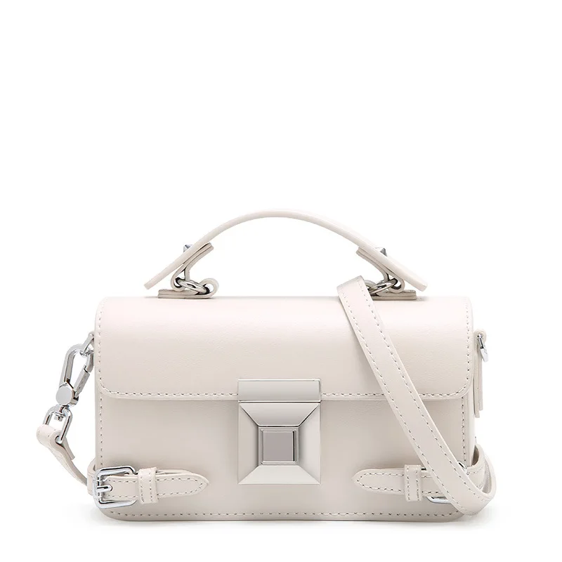 

RURU monkey Genuine Leather Bag Lock Catch Soft Surface Fashion Bags Women Handbag Pure Color Leisure Bags 2019 Women Handbags