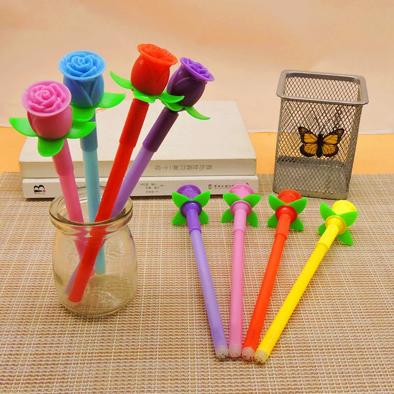 New Luminous rose light pen Silicone plant shape magic easy to clean