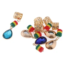 6 шт. украшения для волос косы клипсы для волос Подвески Кольца для красочных дредов бусины Наращивание волос DIY прическа косы