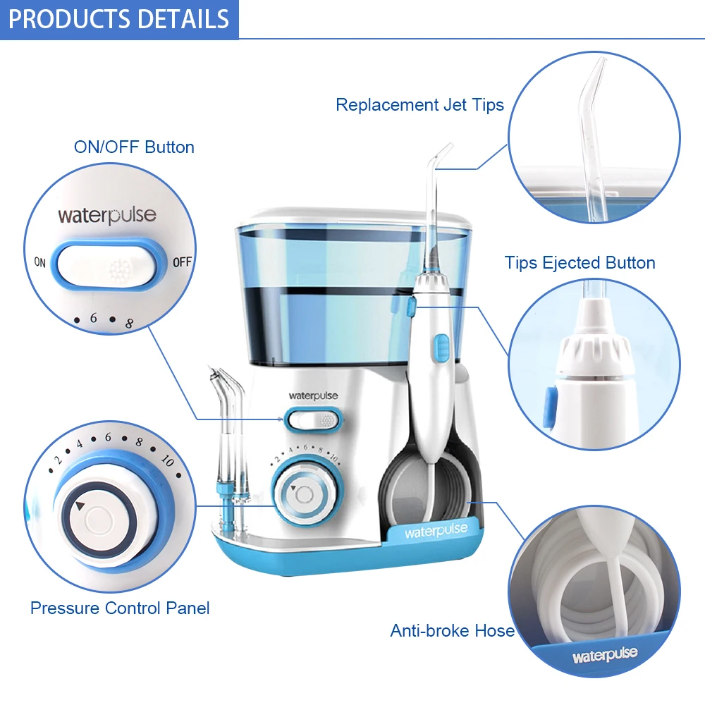 Водный Пульс Профессиональный Стоматологический Ирригатор стоматологический Flosser водный патрубок для душа зубная нить Уход за зубами очиститель