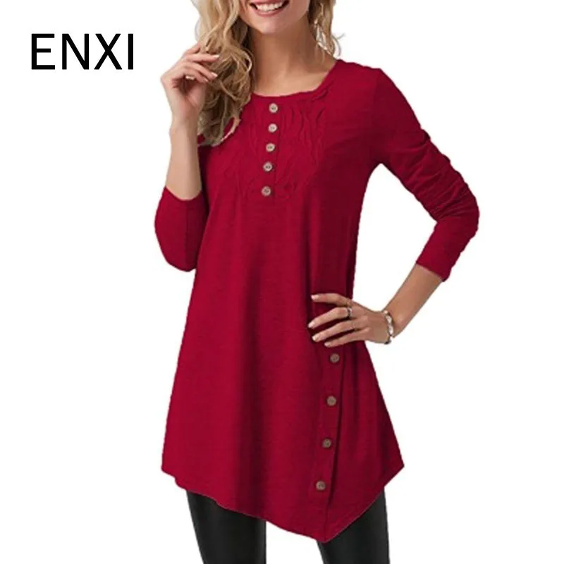 

ENXI Autumn Women Maternity Tops Loose Pregnant Maternity T Shirts Casual Long Sleeve Pregnant Mother's Tees Maternity Clothes