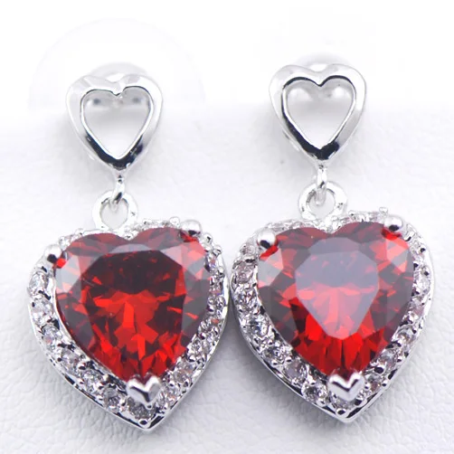 Новые женские серьги с гранатом серебряные кристаллами TE396|silver crystal earrings|crystal