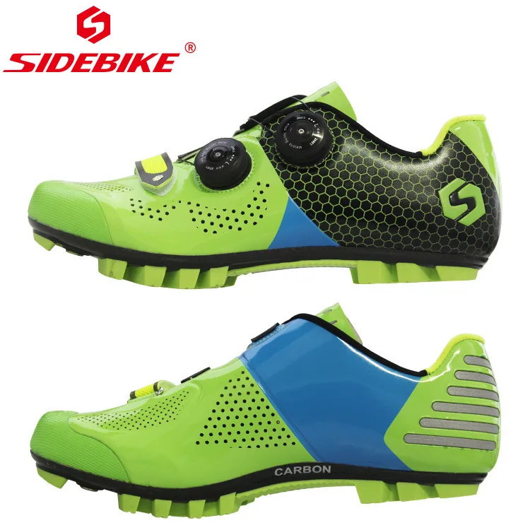 SIDEBIKE Carbon Fiber Sole Light Breathable Mountain Cycling Shoes Sports Road Riding Lock Shoes Cycling Shoes Men MTB Shoes