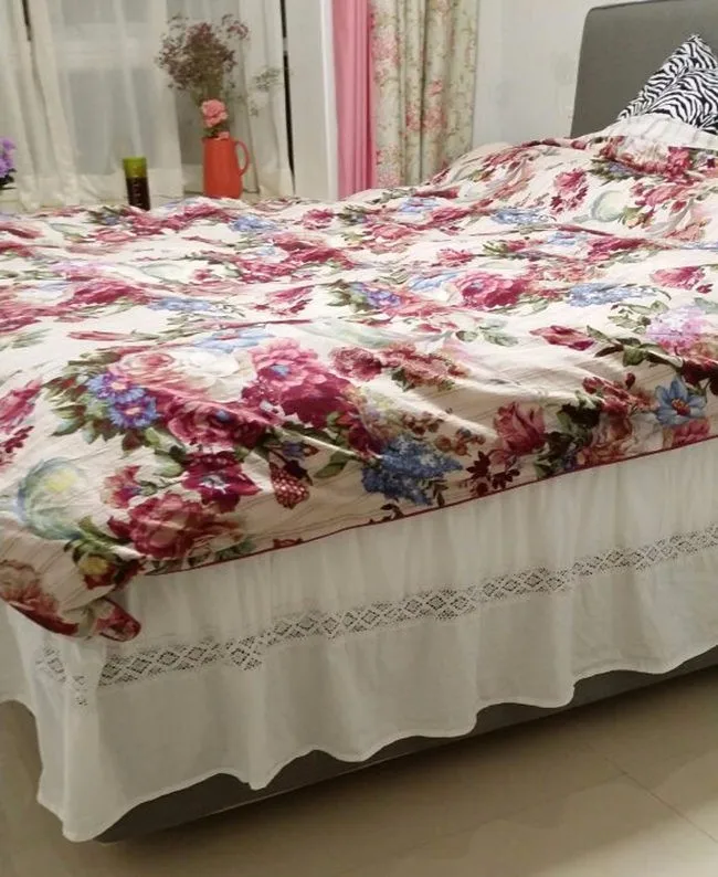 Популярная модная Европейская постельная юбка, покрывало с вышивкой, простыня ручной работы для свадебного украшения, покрывало на кровать, домашний текстиль