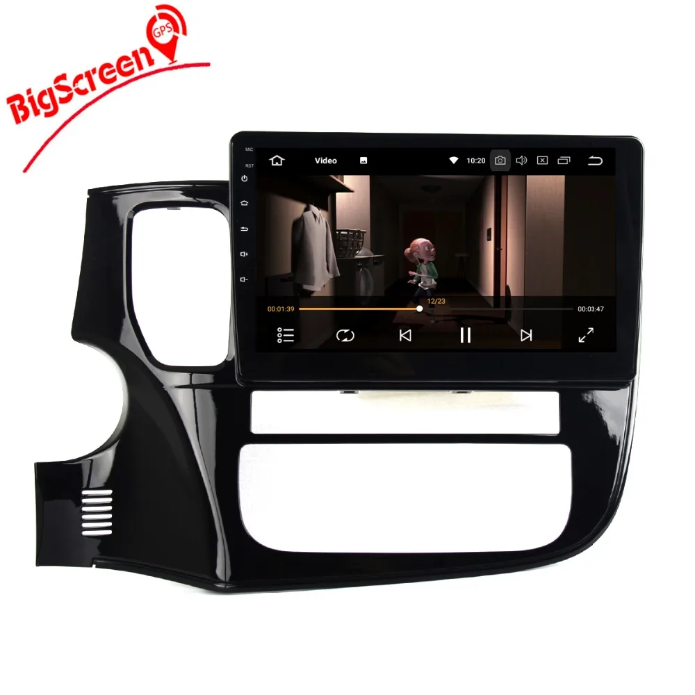 Top 10.2"Newest Android 8.0 7.1 Tesla Style Car DVD Player GPS Navi For Mitsubishi Outlander 2014-2017 Radio Unit Stereo Wifi Satnav 5