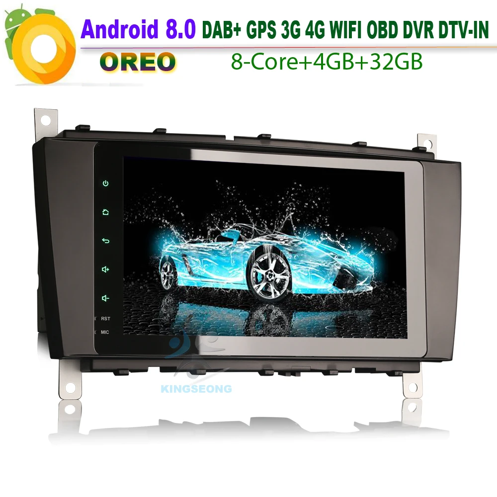 

8 Core 8"Android 8.0 Car Stereo GPS Navigation for Mercedes Benz class C/G/CLK W203 W209 Viano Vito DAB+Autoradio 4G OBD WIFI BT