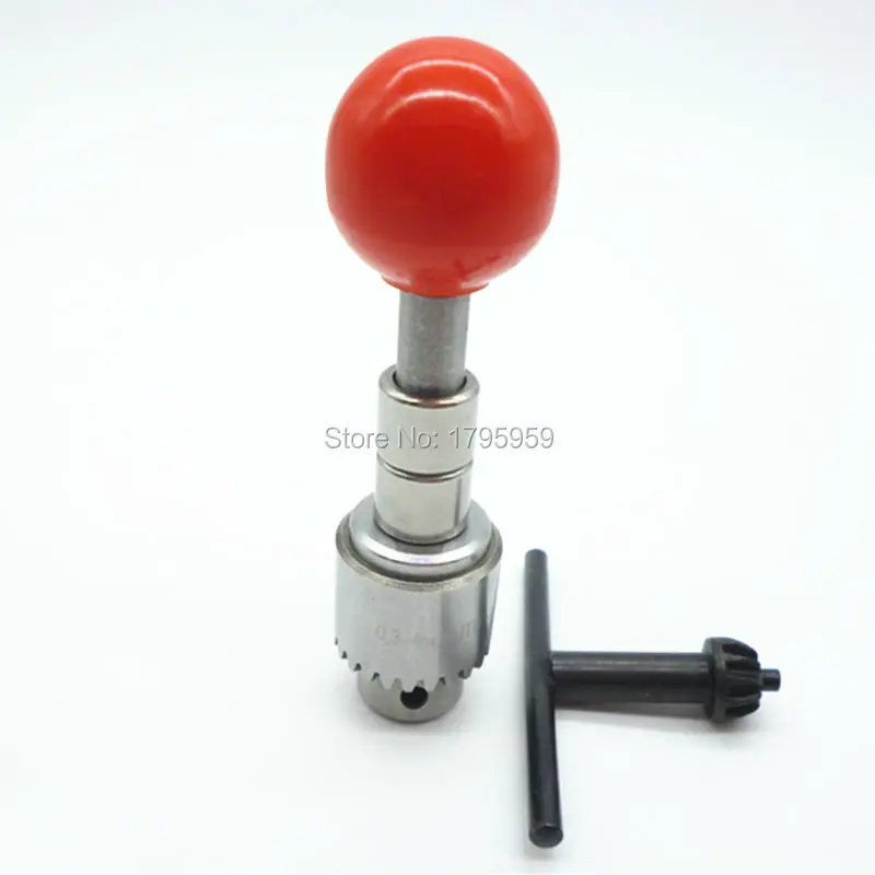 Pin Vise Round Plastic Ball Handle Swivel Head Hand Twist Drill Clamping Range 0.3-4mm Micro Stainless steel Manual Drilling Tools (6)