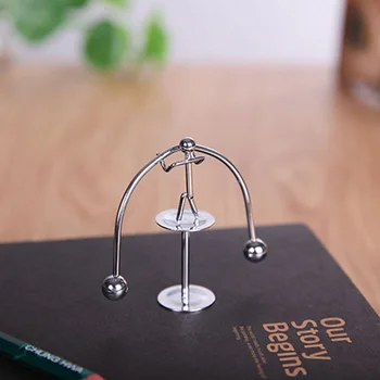 

Useful Balance Ball Swing Weight Iron Man Weightlifting Small Man Fun Gags Joke Pendulum Metal Toys