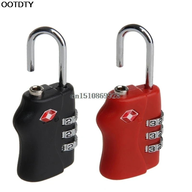 

New TSA Resettable 3 Digit Combination Lock Travel Luggage Suitcase Code Padlock