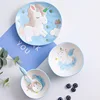4pcs blue unicorn