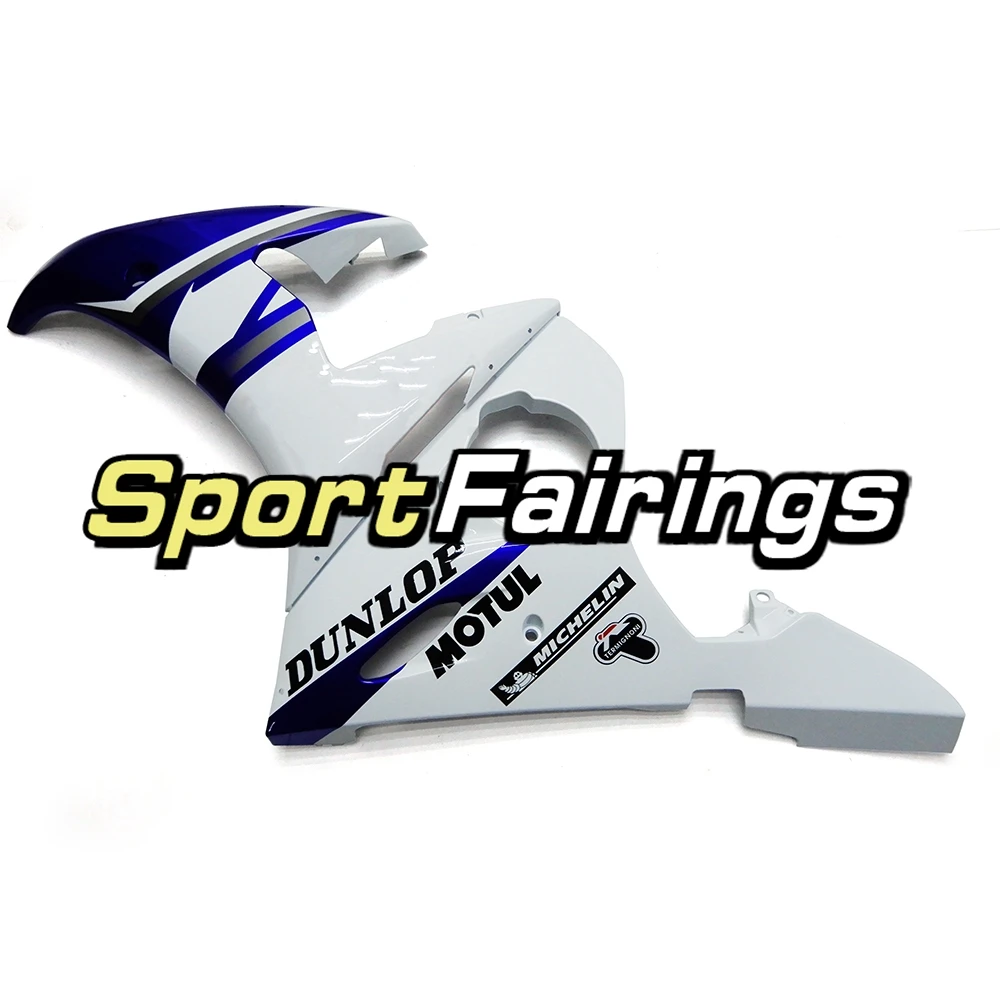 Полный Sportbike сине-белый обтекатель для Yamaha 2003 2004 YZF-600 R6/R6S 06-09 из АБС-пластика, литой мотоциклетный cowings