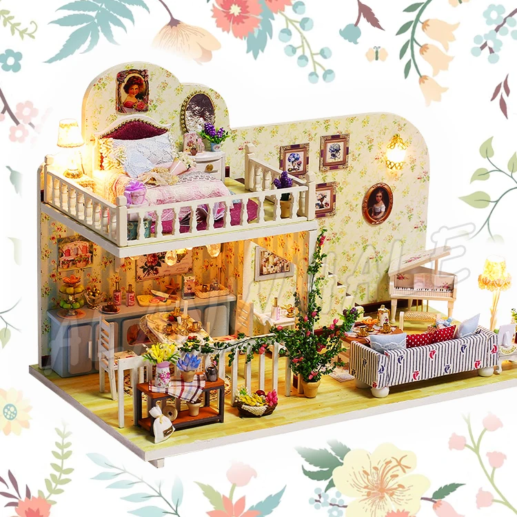 

Miniature Doll House Village of Amsterdam DIY Wooden Dollhouse With Furnitures Crafts Adult Teenager Toys Model Building Kits