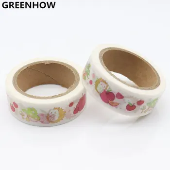 

GREENHOW HighQuality Animal Pattern Japanese Washi Decorative Adhesive DIY Masking Paper Tape Label Sticker forgift 8139