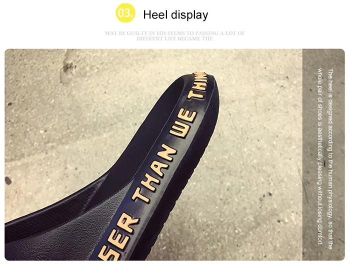 Модные Мужские тапочки письмо боковые Мужская обувь EVA Для женщин на плотной подошве; Вьетнамки; мягкие черные полосы Повседневное летние мужские Дамская обувь