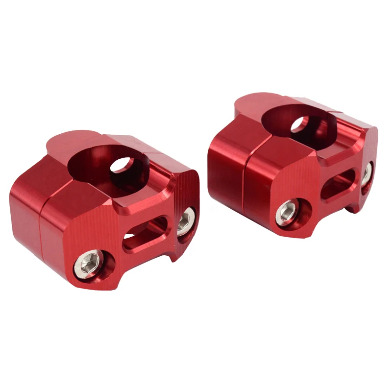 

Pair 1 1/8" CNC Aluminum Motorcycle Handlebar Risers 28mm Adjustable Fat Bar Clamps Universal for Honda Kawasaki Ducati Yamaha
