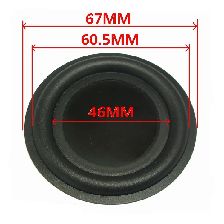 2pcs 2.6inch 67mm strengthen Passive bass Speaker membrane vibration