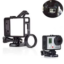Para Gopro Héroe 3/3 +/4 Puerto de La Cubierta Del Marco Estándar Para Gopro (Cámara + BacPac LCD/Batería BacPac) UV Kit de Lentes