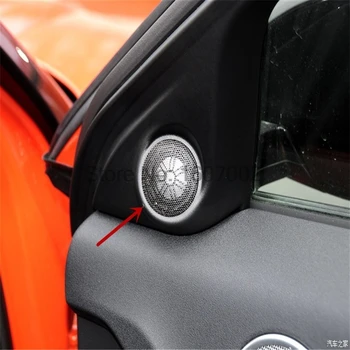 

For Land range Rover Evoque 2014 2015 ABS Chrome Interior A column speaker acoustic audio horn ring moulding trim Accessories
