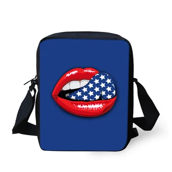 

FORUDESIGNS Sexy Lips Pattern Women Messenger Bags Cute Printing Cartoon Crossbody Bags for Children Women And Men Daily Travel