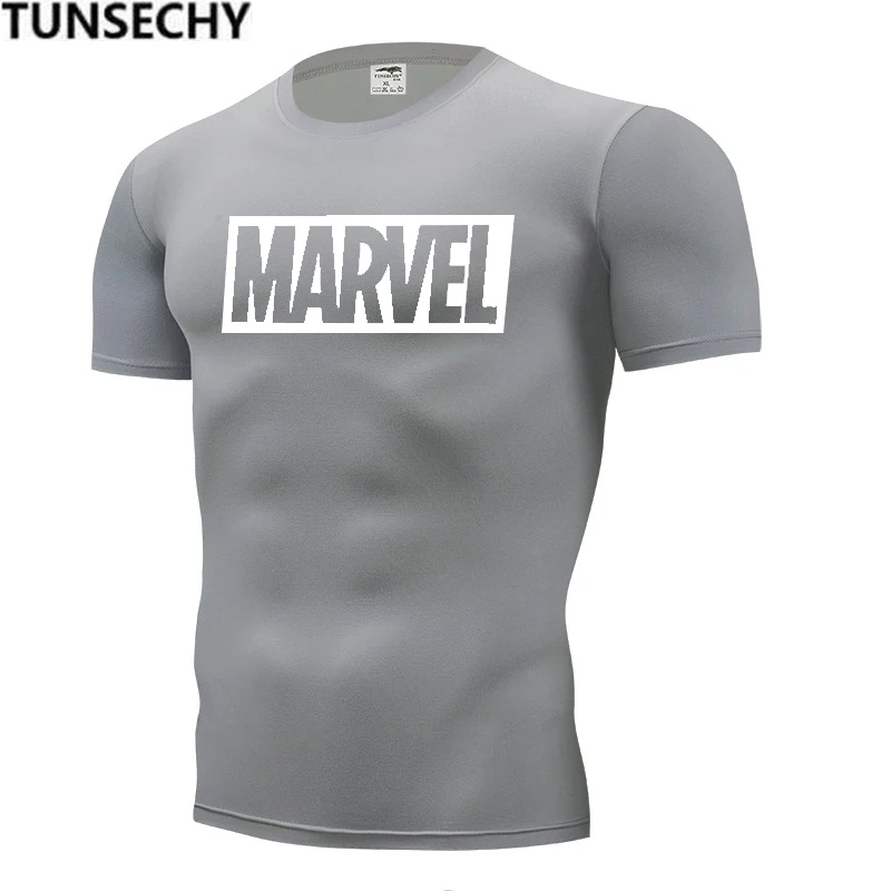 Новая мода Marvel с коротким рукавом Футболка мужская супергерой принт футболка с круглым вырезом comic футболка с надпись Marvel топы мужская