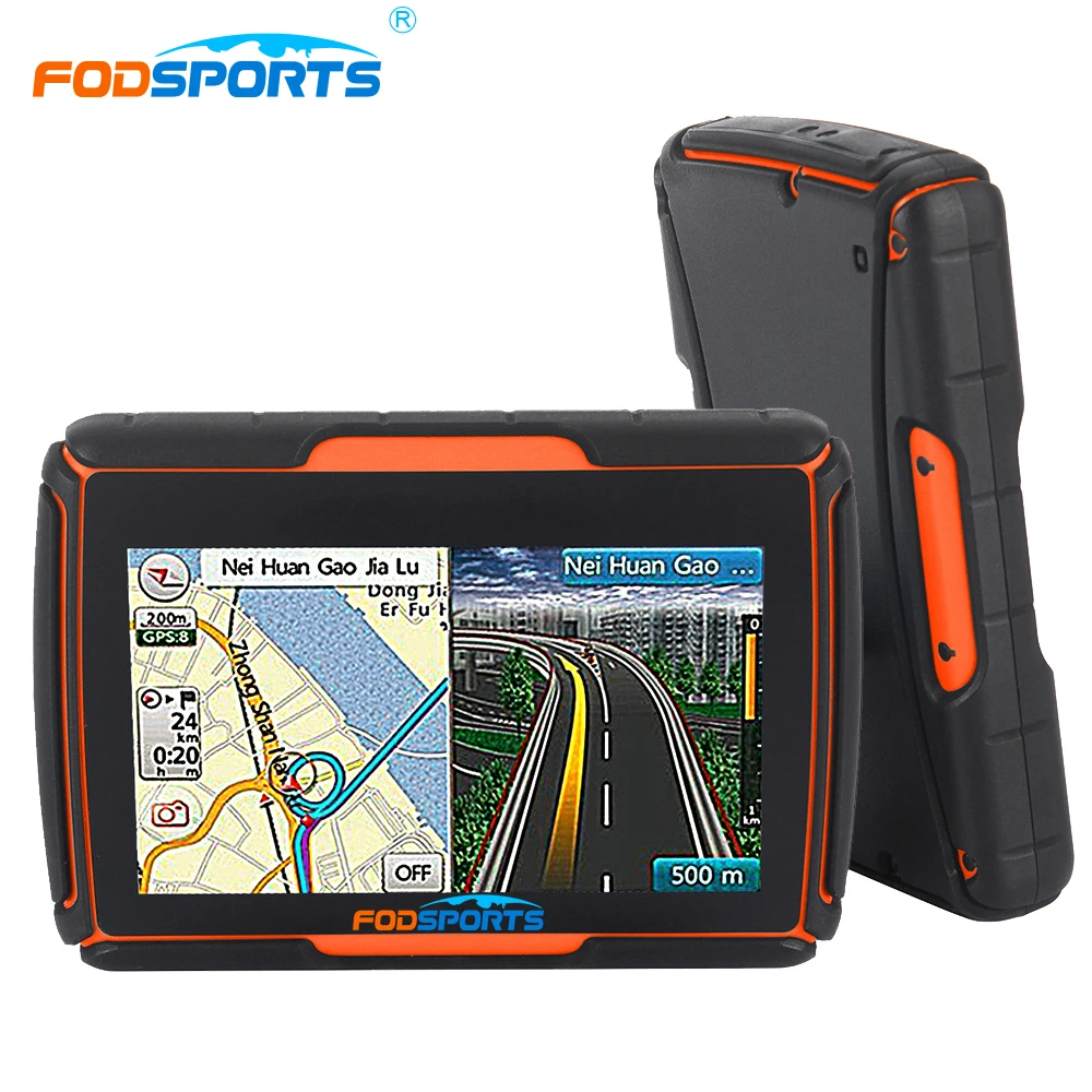 Fodsports 4 3 дюймовый IPX7 водонепроницаемый мото GPS навигатор FM 8 Гб 256 ОЗУ Bluetooth