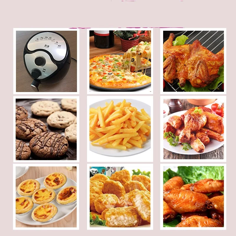 US $121.50 110V 220V Household Electric Deep Fryer Oil Free Smokeless Electric Air Fryer French Fries Machine EUAUUKUS Plug