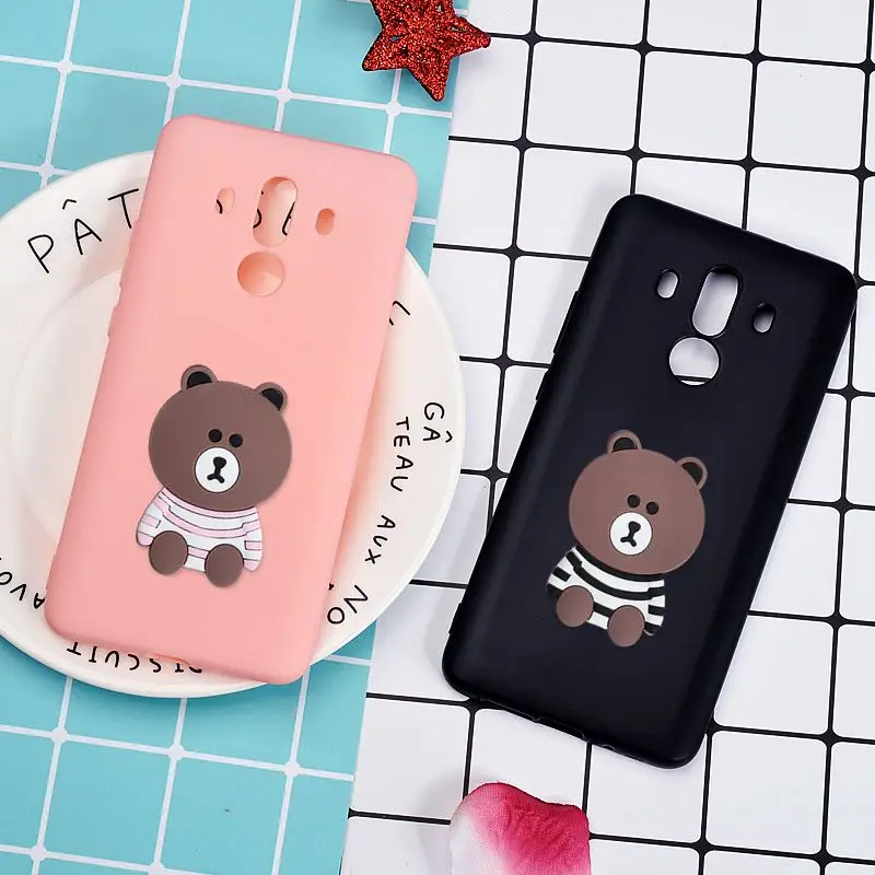 Для Huawei Коврики 10 случае про милый мультфильм Мягкие TPU силиконовая задняя крышка