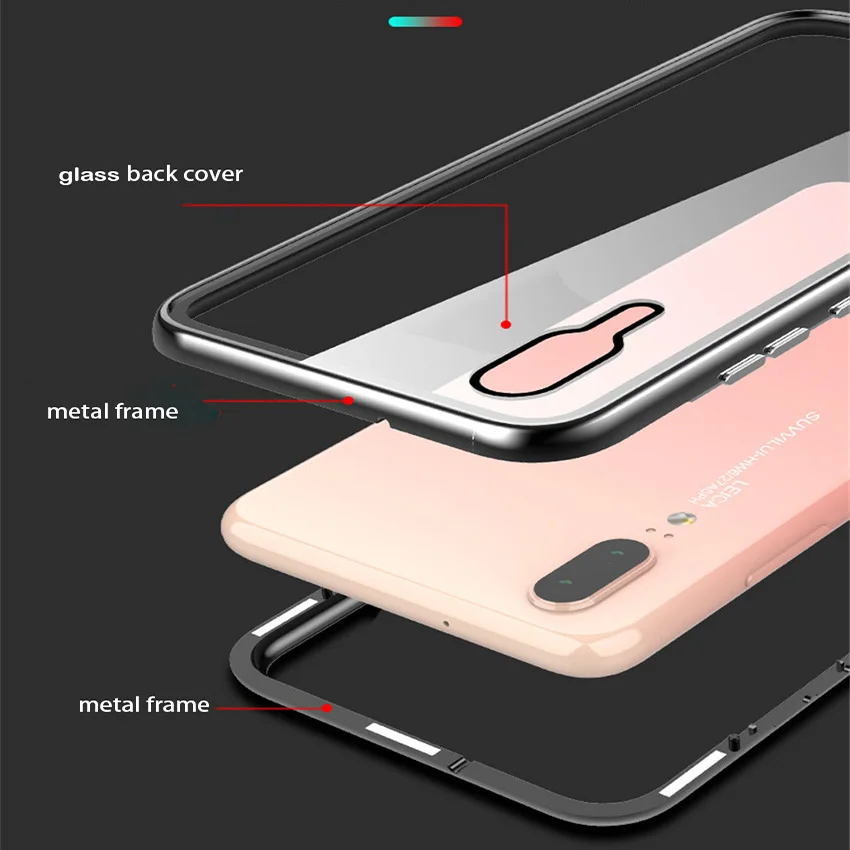 Роскошный магнитный металлический чехол для Huawei P20 Lite Pro Магнитный бампер