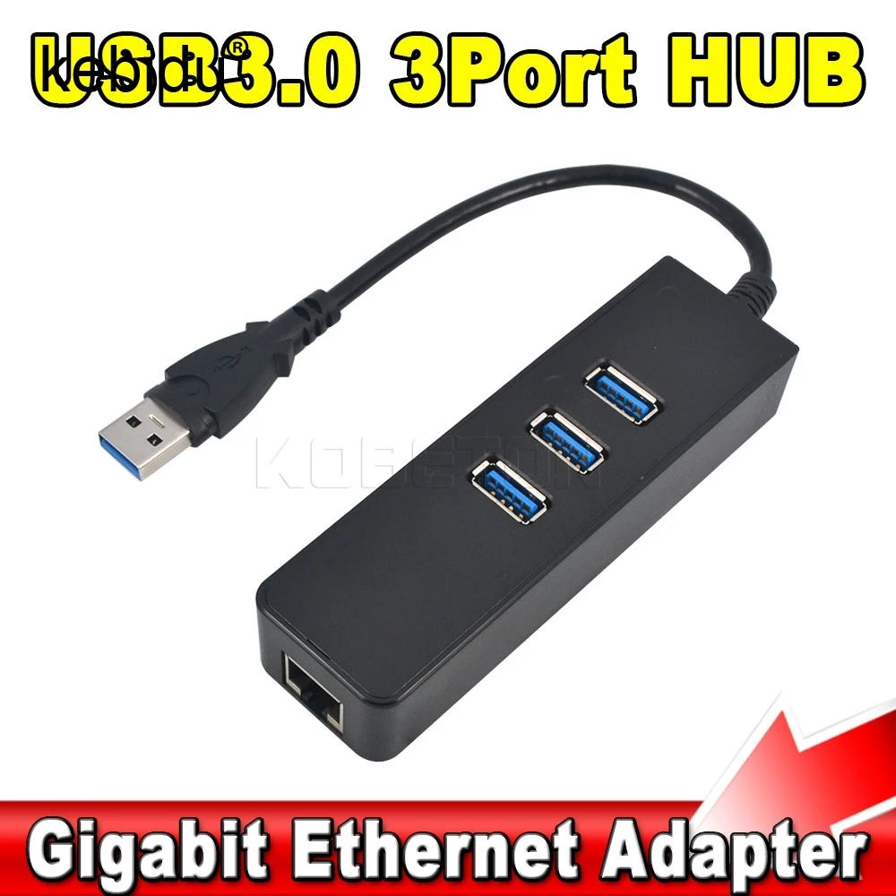 USB Ethernet адаптер 3 порта USB 3,0 концентратор 10/100 Мбит/с Usb для RJ45 Gigabit Ethernet LAN проводной сетевой адаптер для Windows Mac
