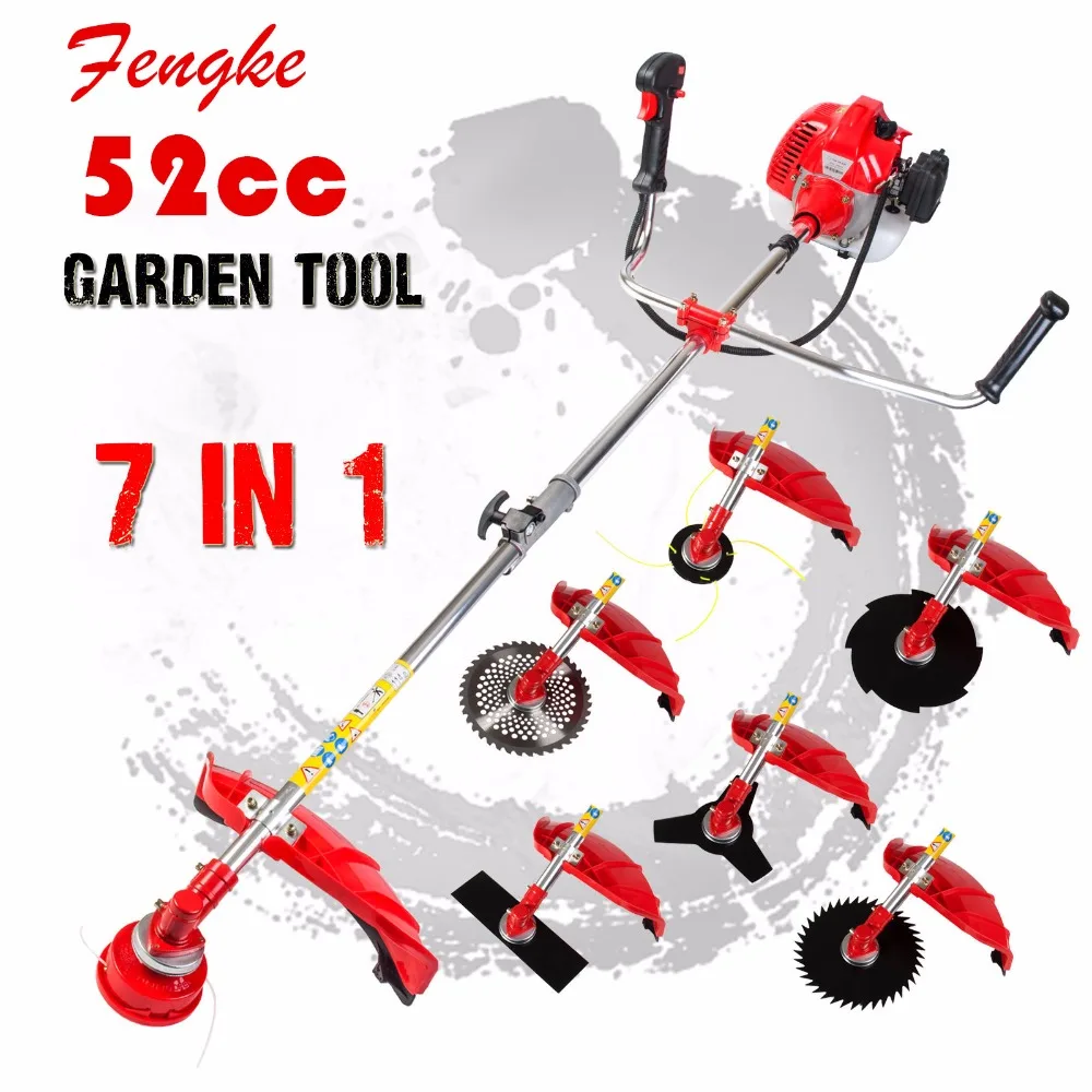 

New High Quality Petrol Brush Cutter Gas Grass Cutter 7 in1 with 52cc Petrol Engine Multi Brush Trimmer Strimmer Tree cutter