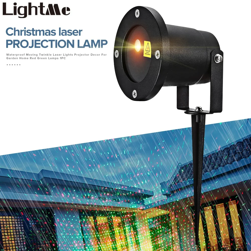 

Laser Projector Christmas Laser Light Waterproof Moving Twinkle Laser Lawn Lamp For Garden Home Party Decor