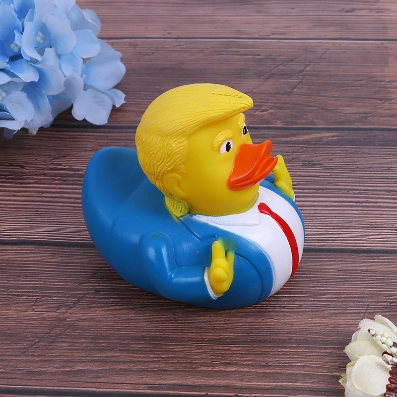 

New Trump Duck Bath Toy Shower Water Floating US President Rubber Duck Baby Toy Water Toy Shower Duck Child Bath Float