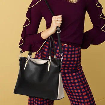 

2019 New Casual Women Large Capacity Simple All-purpose Fashion Soft Leather Shoulder Bag Bolsa de ombro de grande capacidade 50