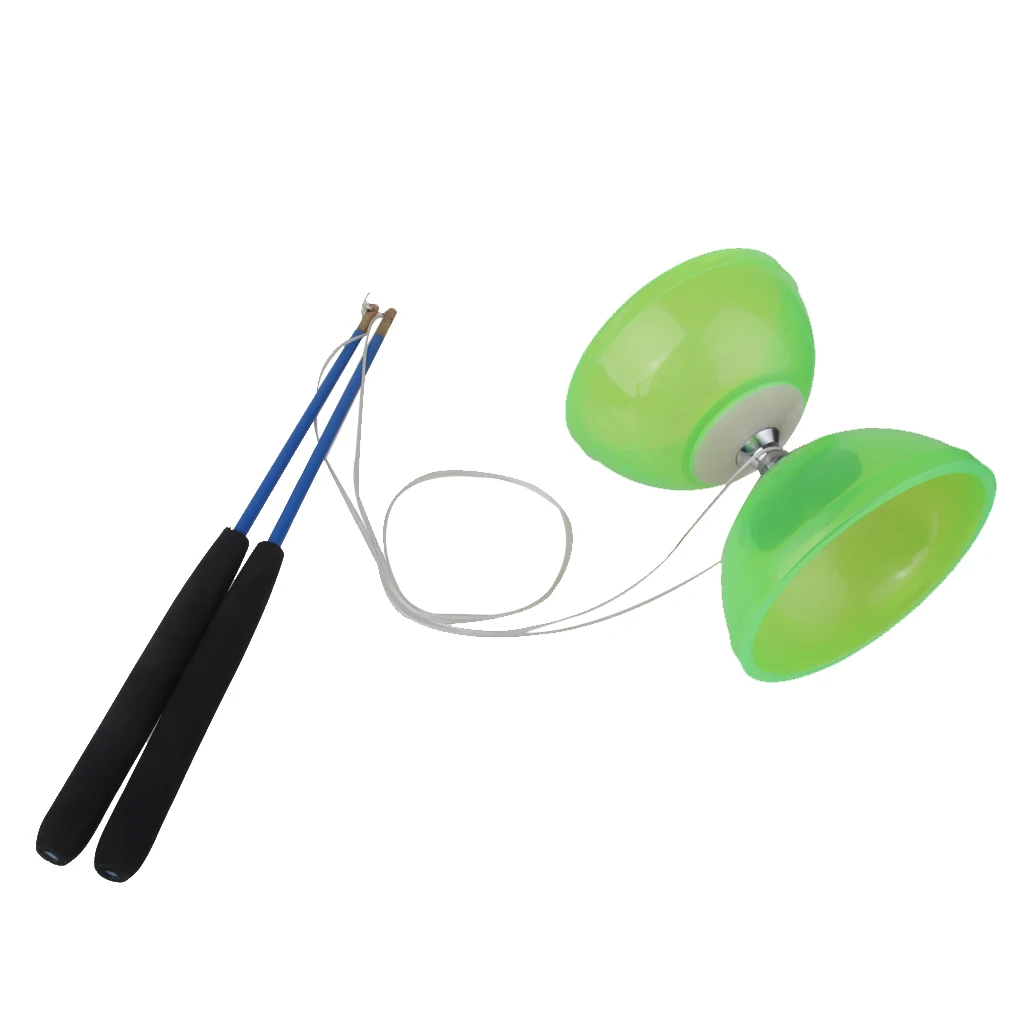 Забавные 5 подшипник Diabolo палочки строка набор Китайский йо-йо для Professional Йо трюк зеленый Классические игрушки