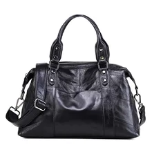 Новые повседневные женские сумки из натуральной кожи, дизайнерские высококачественные сумки с верхней ручкой, большая емкость, простая женская сумка из воловьей кожи