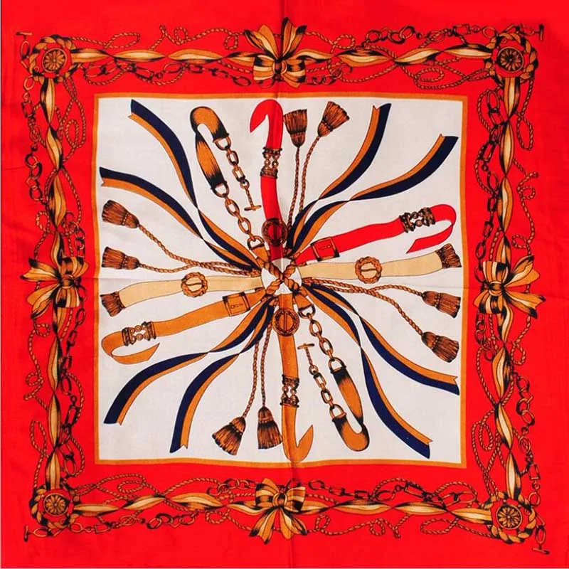 

Scarves Women 2018 Small Square Spring and Autumn Summer Decoration Scarves Female Small Silk Scarf printing Wild Scarf bandana