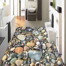 3D стерео камень галька пол обои ванная комната гостиная ПВХ самоклеющиеся водонепроницаемый росписи 3D плитки пол наклейка домашний декор