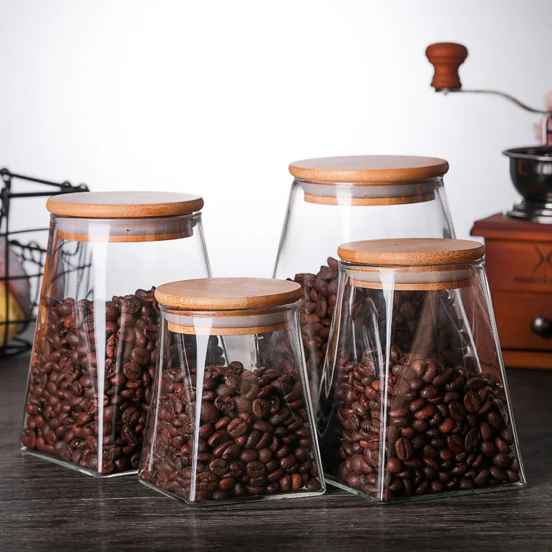 

350ml/500ml/750ml/950ml Coffee Jar Tea Jar sugar jar glass container candy jar Storage Container Kitchen Container