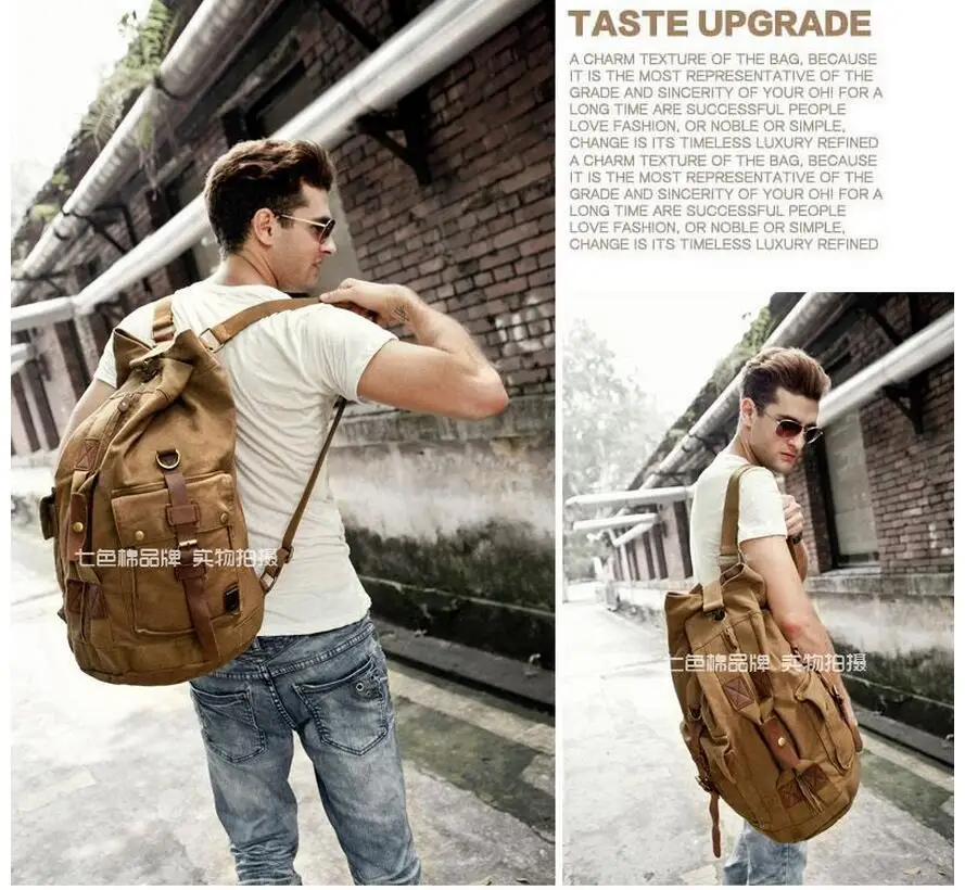 High Quality Men Backpack Zipper Solid Men's Travel BagsBackpacks Canvas Bag mochila masculina bolsa school bags