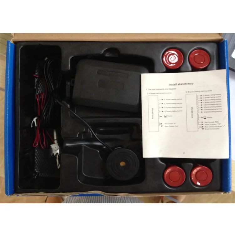 Kit de Sensor de aparcamiento de automóviles LED Parktronic coche-Detector 4 Sensor 22 MM Pantalla de retroiluminación sistema de seguridad de vehículo de Radar inverso Kit de Sensor de aparcamiento de automóviles LED Parktronic coche-Detector 4 Sensor 22 MM Pantalla de retroiluminación sistema de seguridad de vehículo de Radar inverso