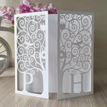 100 шт полые пользовательские initinal свадебные приглашения лазерные роскошные свадебные приглашения карты элегантный кружевной подарок для свадьбы Поставки