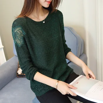 

sets bright silk knit female loose short lace stitching render unlined upper garment to coat the female butterfly