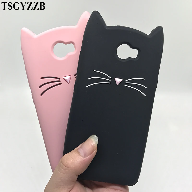 

Cat Phone Case For Huawei Y5 II / Y5II 2 Cases 3D Cute Soft Silicone Cover Coque For P8 lite 2017 P10 P20 Lite Y6 2017 Y7 2018