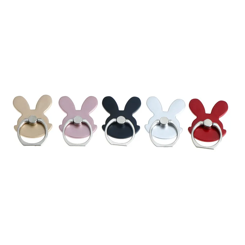 Rabbit Design Phone Holders 360 Degree Metal Finger Ring Mobile Phone Smartphone Stand Holder For IPhone For Samsung Rabbit Design Phone Holders 360 Degree Metal Finger Ring Mobile Phone Smartphone Stand Holder For IPhone For Samsung