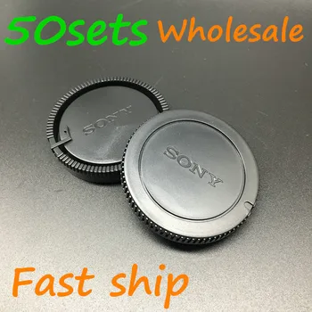

50sets wholesale Camera Body cap + Rear Lens Cap Hood Protector for sony DSLR AF/MA suitable for all dslr dust cover back
