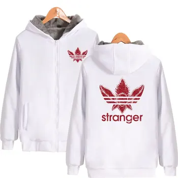 

kpop Stranger Things Thicker Hoodie Sweatshirt Women Zipper Thicker Sweatshirt Stranger Mens Things Casual Winter Warm Clathes