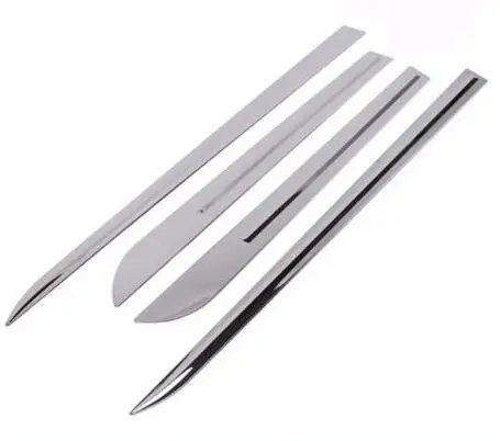 

Top Car styling cover stainless steel Side Door Body trim stick Strip lamp Molding 4pcs For Toyota Corolla Altis 2014 2015 2016