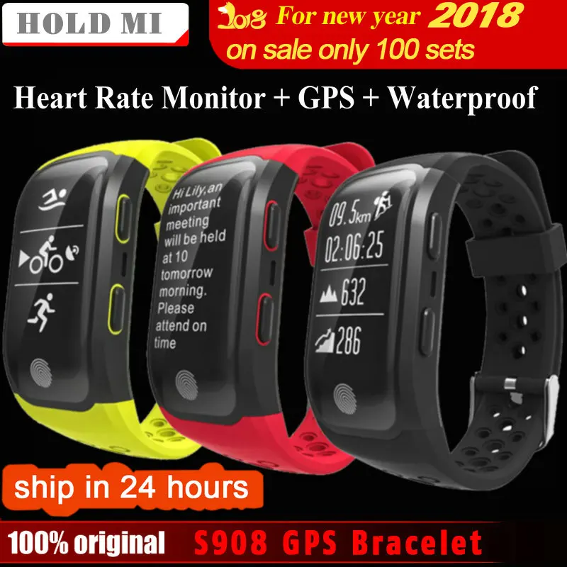 

Hold Mi S908 GPS Smart Band IP68 Waterproof Sports Wristband Multiple sports Heart Rate Monitor Call Reminder G03 Smart-band