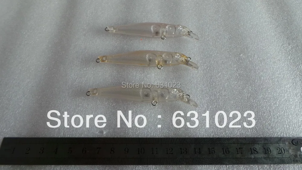 

MR OCTOPUS 12pcs Unpainted Clear Plastic Fishing Lure Bodies,12#